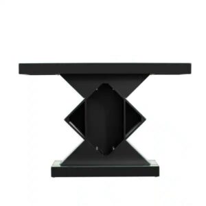 Console d'entrée noire design en X