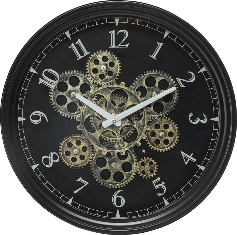 tawffex-horloge-murale-a-engrenages-70-cm-noir-et-argent Horloge murale à engrenages 70 cm – noir et argent