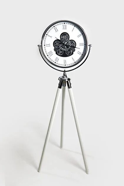 Horloge sur pied trépied 60 cm – blanche